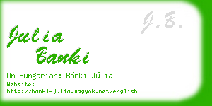 julia banki business card