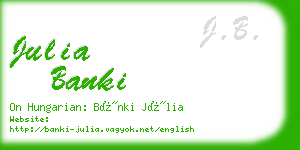 julia banki business card